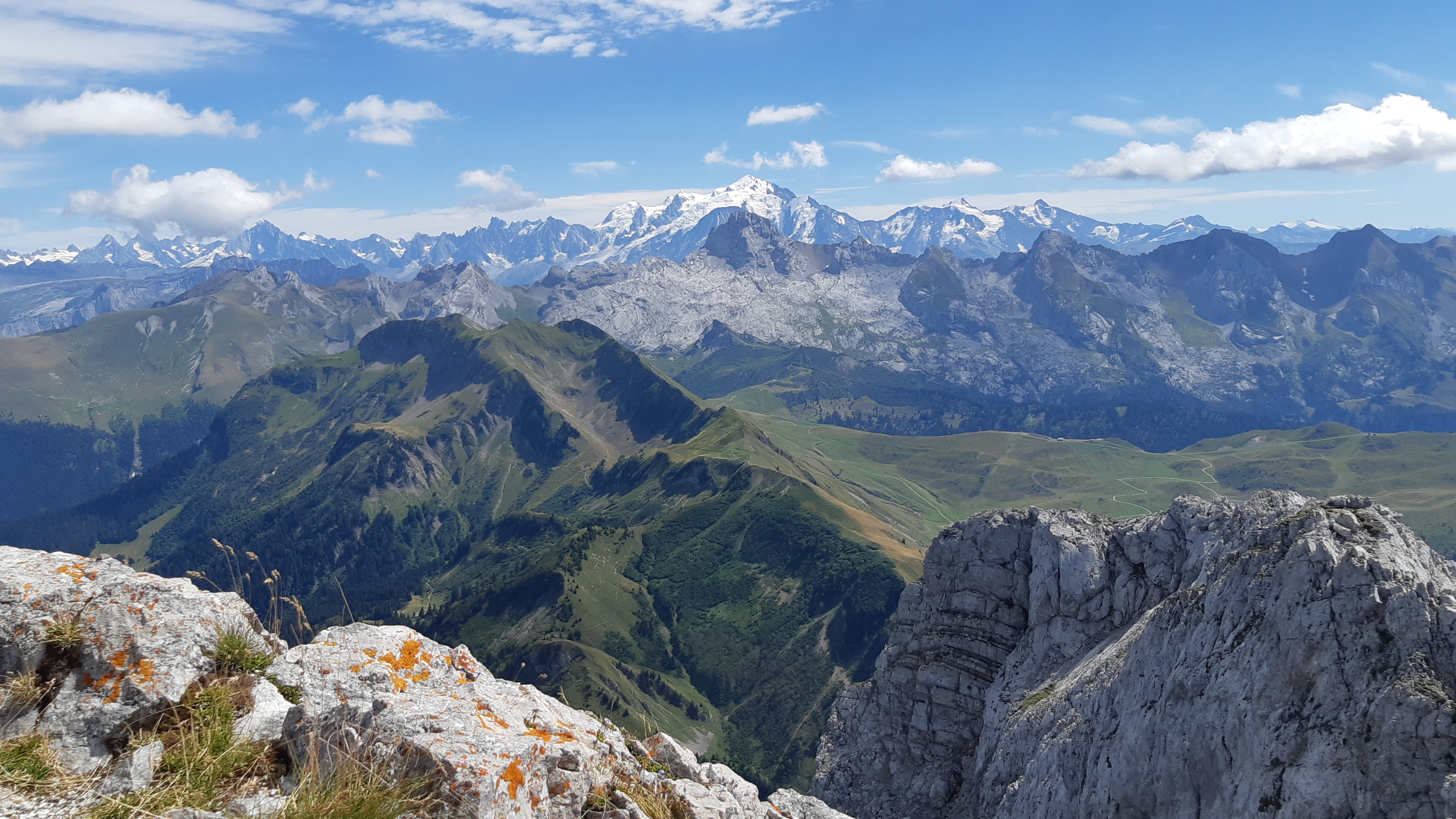 Vue panoramique sur les Alpes