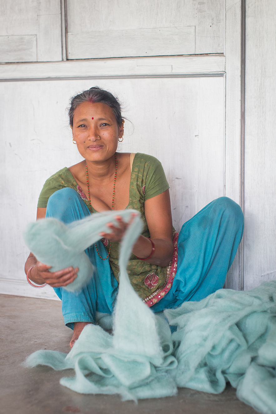 Portrait d'une artisane népalaise