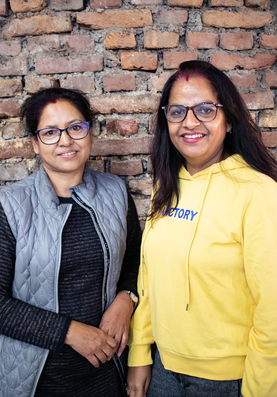 Portrait de Sushila et Tulasa, directrices d'un atelier de feutrage au Népal