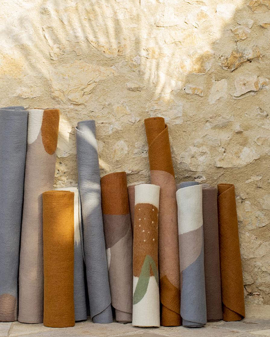 Rugs in felt for a poetic home