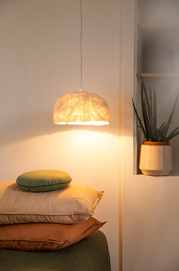 Big natural reversible lampshades