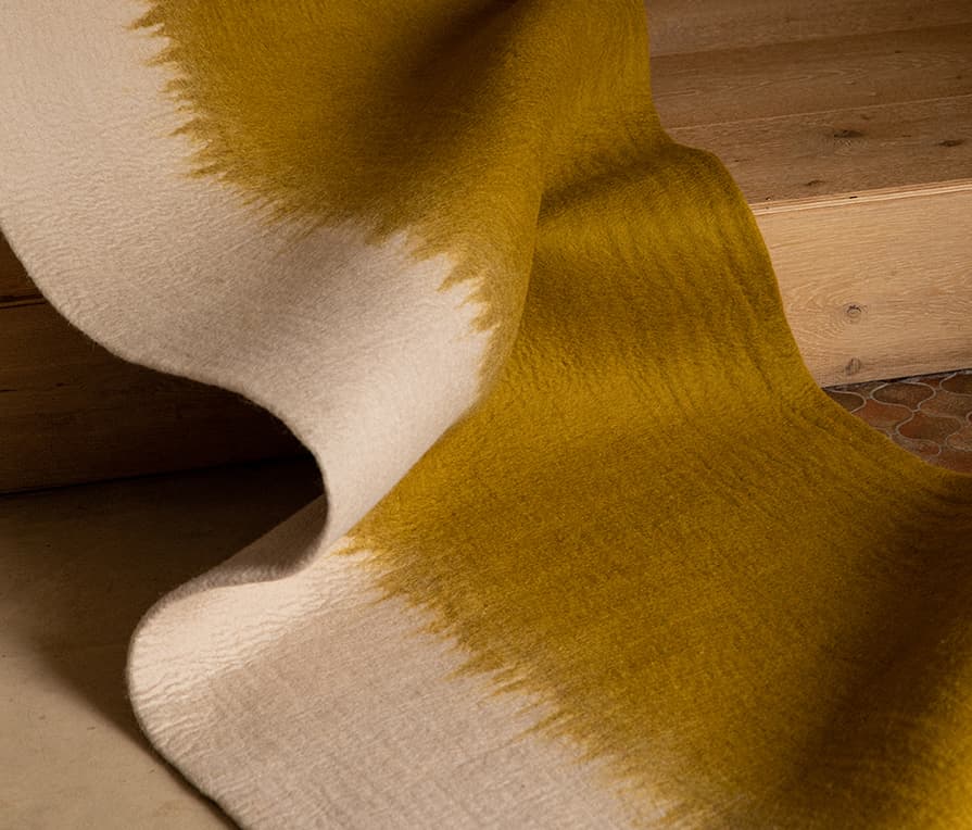 Sets de table rond uni en feutre de laine pour une décoration chaleureuse de la table d'automne