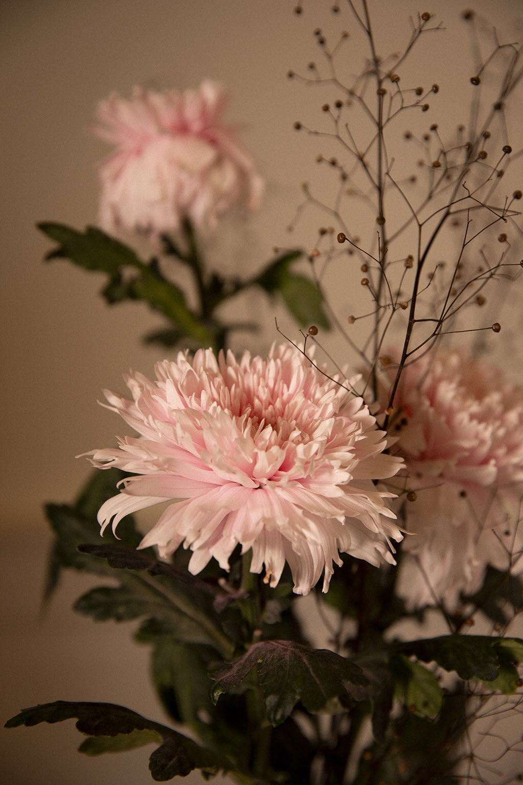 Boeket met lichtroze bloemen