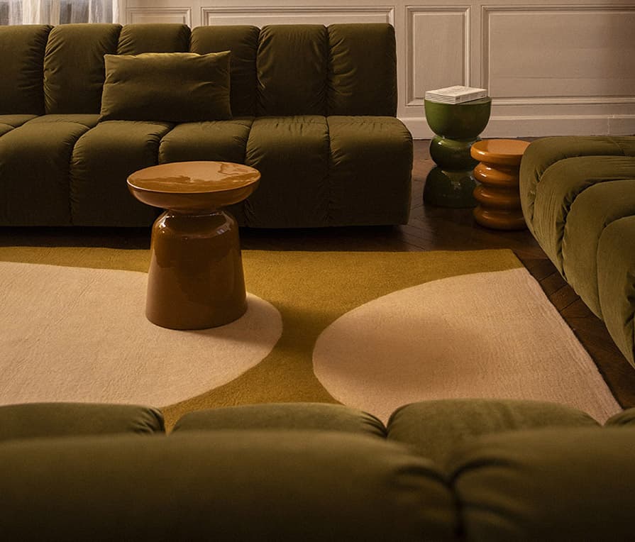 Trio de champignons décoratifs en laine pour une décoration champêtre