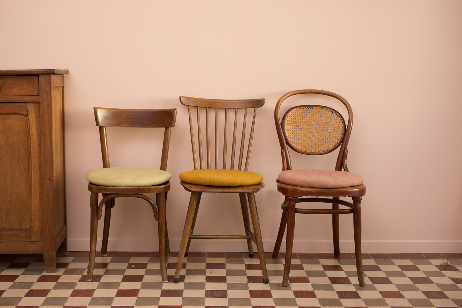 La couleur rose poudré en décoration  MUSKHANE